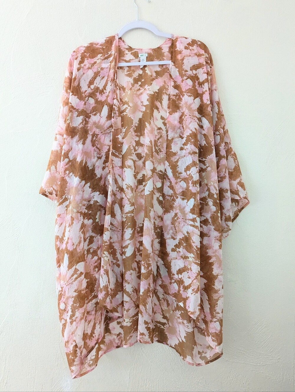 Aerie Watercolor Kimono Swim Cover Up One Size